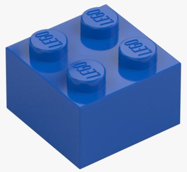 BRICK 2x2 Blau à 30Stk.